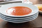 American Roasted Garlic and Tomato Soup With Parmesan Crisps Recipe Appetizer