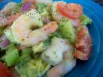 American Shrimp Salad With Avocado Celery and Red Onion Dinner