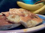 American Banana Sour Cream Pancakes Breakfast