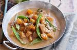 British Pumpkin and Snow Pea Penang Curry Recipe Dinner