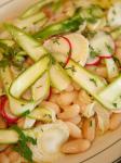 American Cannellini Bean Salad With Shaved Spring Vegetables Recipe Appetizer