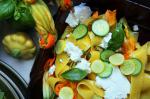 American Pappardelle With Fresh Ricotta Squash Blossoms and Basil Oil Recipe Dinner