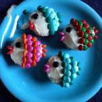 Canadian Muffins as Fish Decorate Dessert