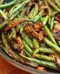 American Stirfried Szechuan Green Beans and Shiitake Mushrooms Appetizer