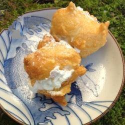 British Cake with Whipped Cream Filling Dessert