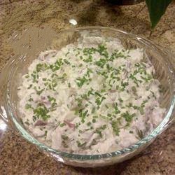 British Potato Salad with Yoghurt Dressing Appetizer