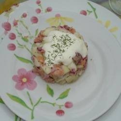 British Tartar of Salmon and Smoked Salmon Appetizer