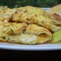 Egyptian Egyptian Feta Cheese Omelet Roll Breakfast