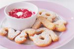 American Raspberry Yoghurt With Dipping Biscuits Recipe Dessert