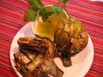 British Killer Grilled Artichokes With Garlic and White Wine Butter Appetizer