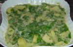 American Mustard Potatoes With Spinach Appetizer