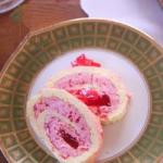 Swiss Strawberry Swiss Role with Butter Cream Appetizer