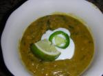 Swiss Curried Red Lentil and Swiss Chard Soup Appetizer