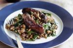 American Roasted Sausages With Braised Lentils And Bacon Recipe Appetizer