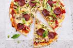 American Salami Asparagus and Mushroom Pizza Recipe Dinner