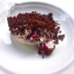 British Westphalian Quark Dining with Shadow Morello Cherries Dessert