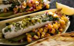 Chilean Cornhuskwrapped Grilled Halibut with Charred Corn Salsa Recipe Appetizer