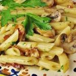 Italian Penne with Pancetta and Mushrooms Recipe Dinner