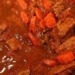 American Stewed Beef in Carrots Tomatoes and Mushrooms Appetizer