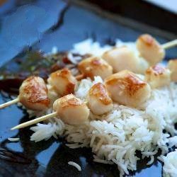 American Skewers with Scallops to Marinate Imbirowej BBQ Grill