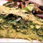 American Spinach and Scape Frittata Appetizer