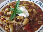American Hearty and Delicious Beefy Chili Soup Dinner