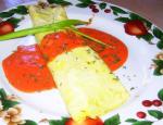 American Chorizo Omelet With Chipotle Cream Sauce Appetizer