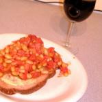 American Posh Beans and Chorizo on Toast Dinner