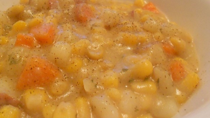 Canadian Chunky Corn Chowder vegan Recipe Appetizer