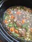 American Easy Lamb Meatball and Bean Crock Pot Soup Dinner