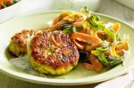 Canadian Couscous Fritters With Shaved Asparagus and Carrot Salad Recipe Appetizer