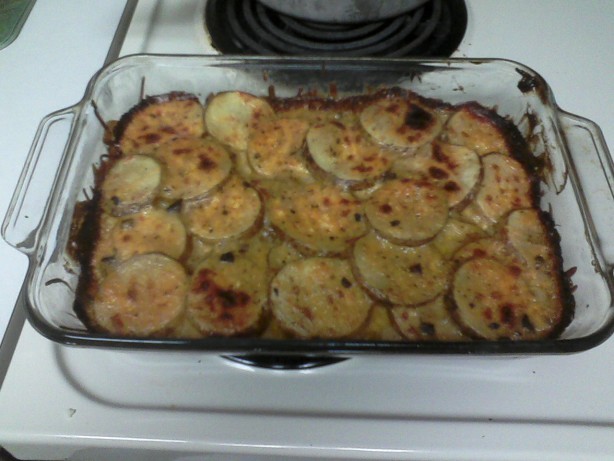 American Easy Baked Cheddar Mushroom Potato Slices Appetizer