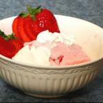 American Champagne Sorbet with Wild Strawberries Dessert