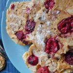 British Pancakes Raspberries in Almonds Small Spelt Kiwiformenet Breakfast