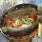 American Baked Salmon Trout Dinner