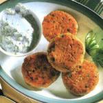 American Tuna Cakes with Cucumber Sauce Dinner