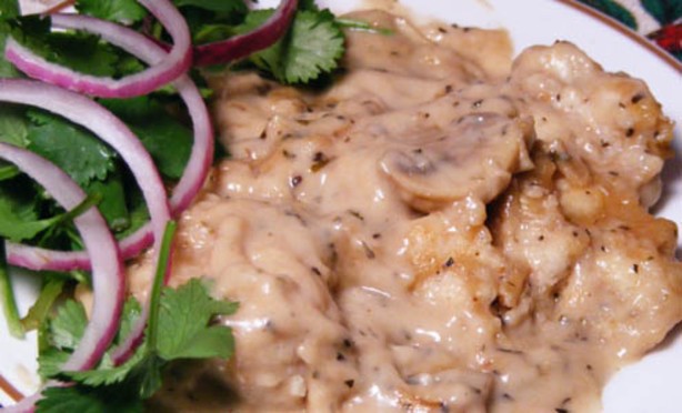 British Chicken Marsala With Basil and Mushrooms Dinner