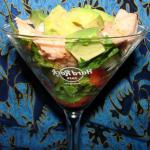 British Salmon Martini for  salad in a Glass Appetizer