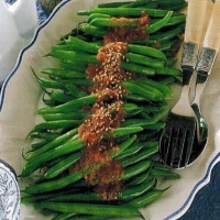 American Green Beans In Roasted Sesame Seed Sauce Appetizer