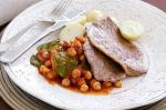Canadian Steak With Tomatoes And Chickpeas Recipe Dinner