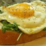 British Open Faced Egg Sandwiches with Arugula Salad Recipe Appetizer