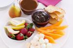 American Choccaramel Fondue Fruit Platter Recipe Dessert
