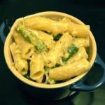 American Rigatoni with Green Asparagus in a Cream Sauce Dinner