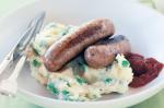 Canadian Sausages With Pea Mash Recipe Dinner