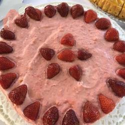 American Strawberry Pie with Quark Dessert