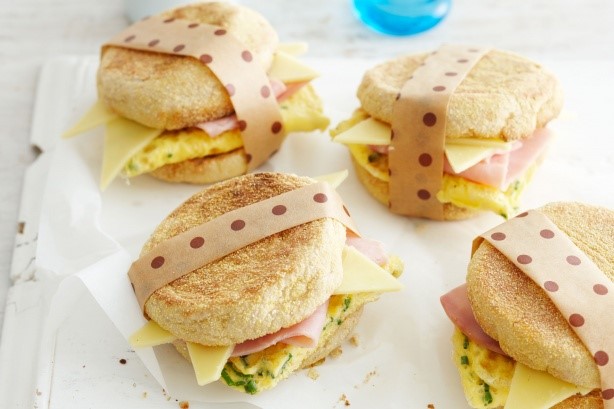 American Omelette Ham And Cheese English Muffin Sandwiches Recipe Dessert