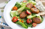 American Sweet Potato And Coriander Felafels With Tomato Herb Salad Recipe Dessert