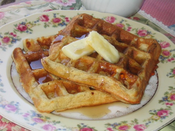 American Butterscotch Banana Bread Waffles Dessert