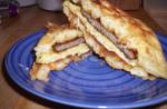 American Sausage and Egg Waffle Sandwich Appetizer