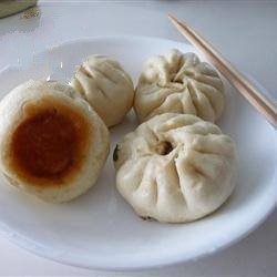 Chinese Chinese Steamed Bread Rolls hom Bao with Meat Filling Appetizer